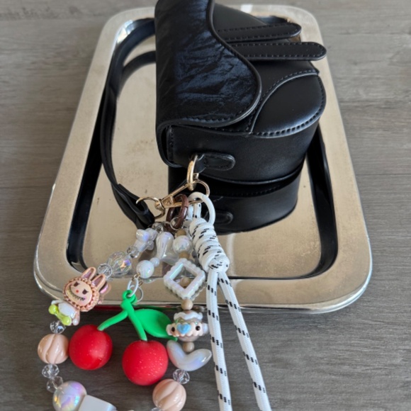 Mini Saddle Bag with custom purse charms - Picture 4 of 7